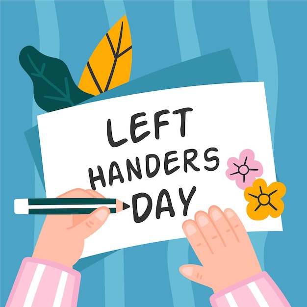 Gratis vector hand getrokken linkshandigen dag