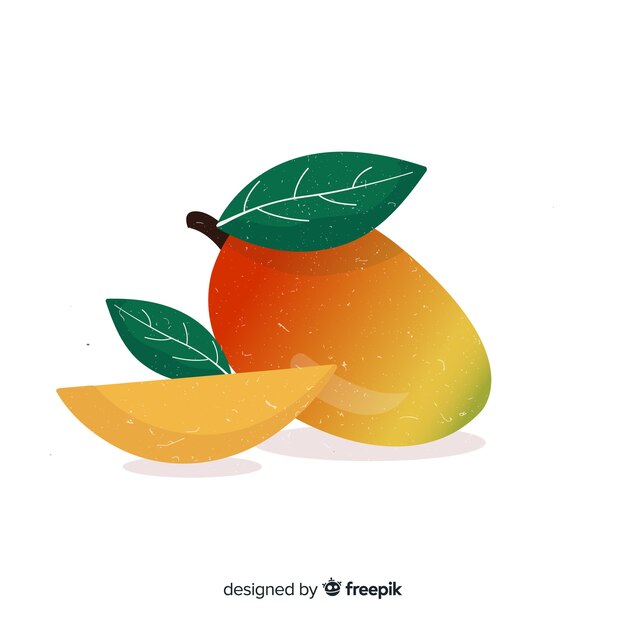Hand getrokken mango achtergrond