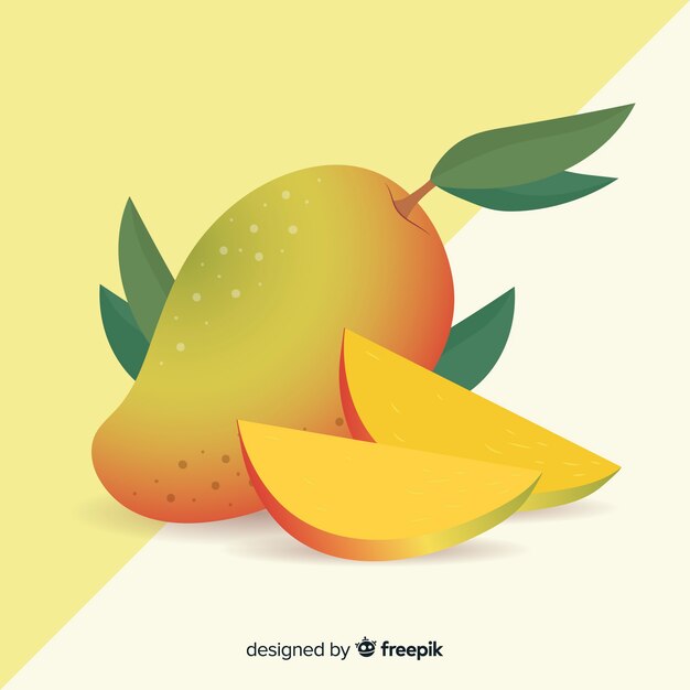 Hand getrokken mango achtergrond