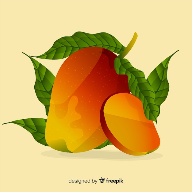 Gratis vector hand getrokken mango