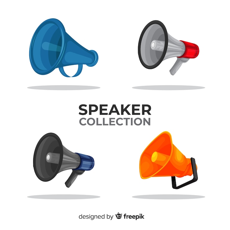 Gratis Vector hand getrokken megafoon collectie