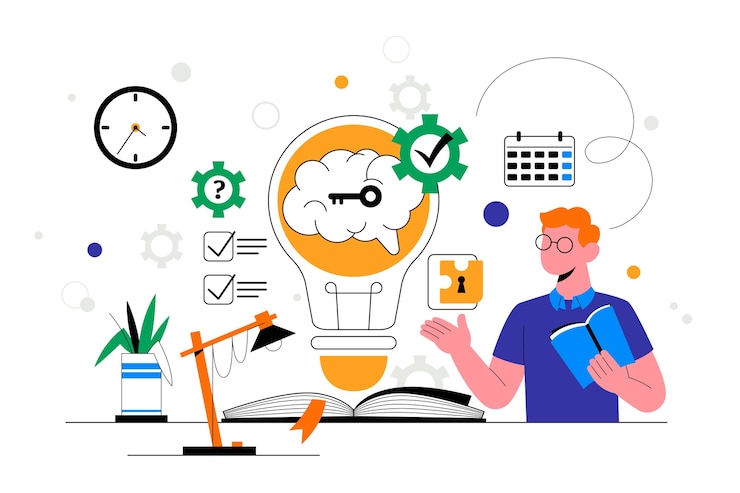 Gratis Vector hand getrokken neuro-educatie illustratie