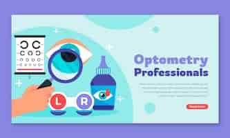 Gratis vector hand getrokken optometrist sjabloon