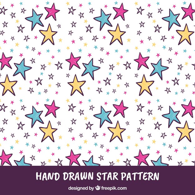 Hand getrokken patroon met sterren