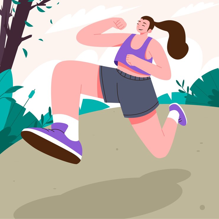 Gratis Vector hand getrokken persoon die sportillustratie doet