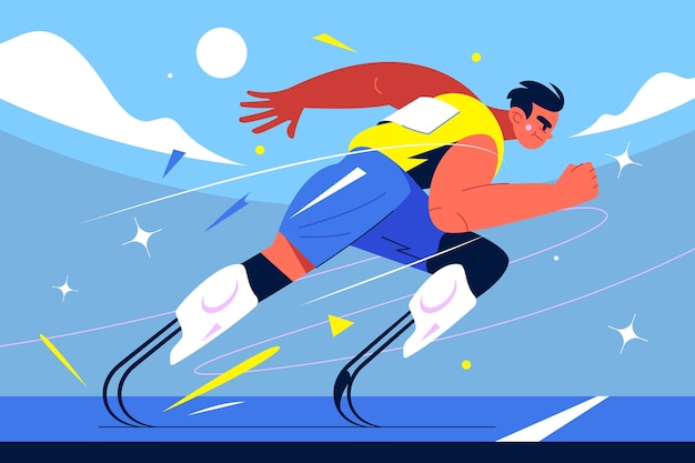 Gratis vector hand getrokken persoon die sportillustratie doet