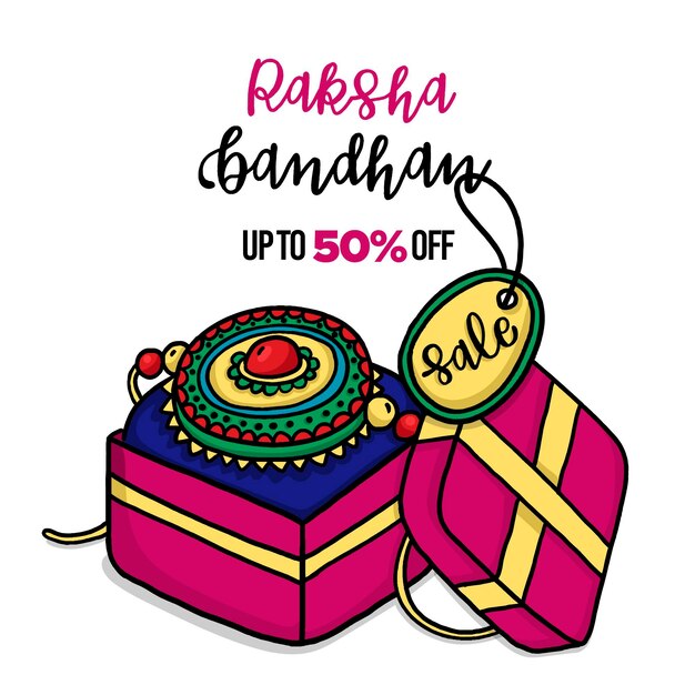 Hand getrokken raksha bandhan verkoop