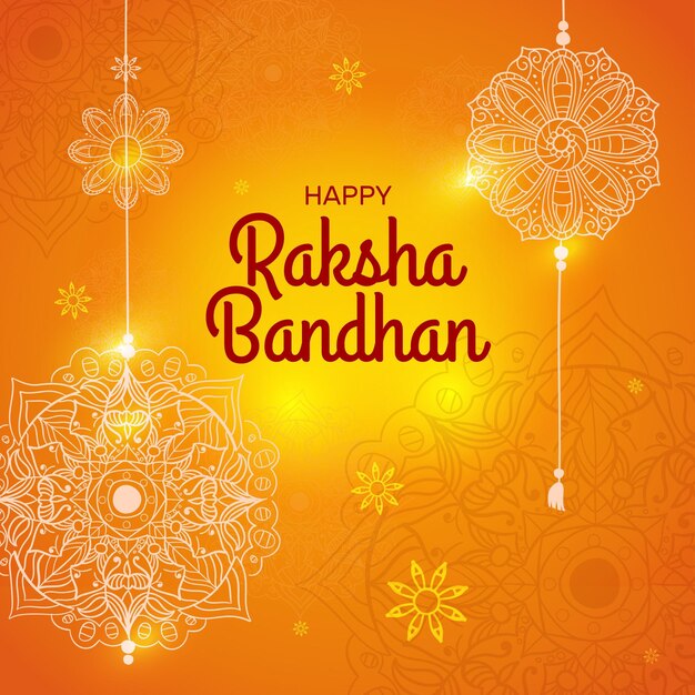 Hand getrokken raksha bandhan