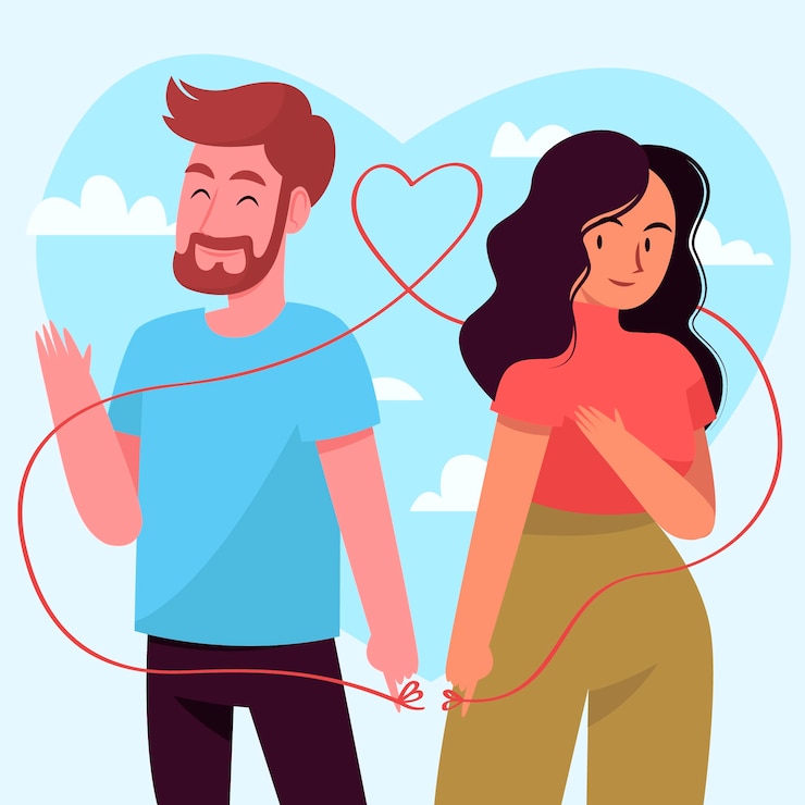 Gratis Vector hand getrokken rode draad illustratie