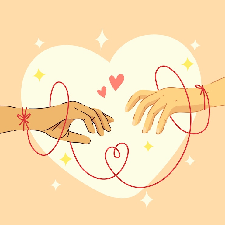 Gratis Vector hand getrokken rode draad illustratie