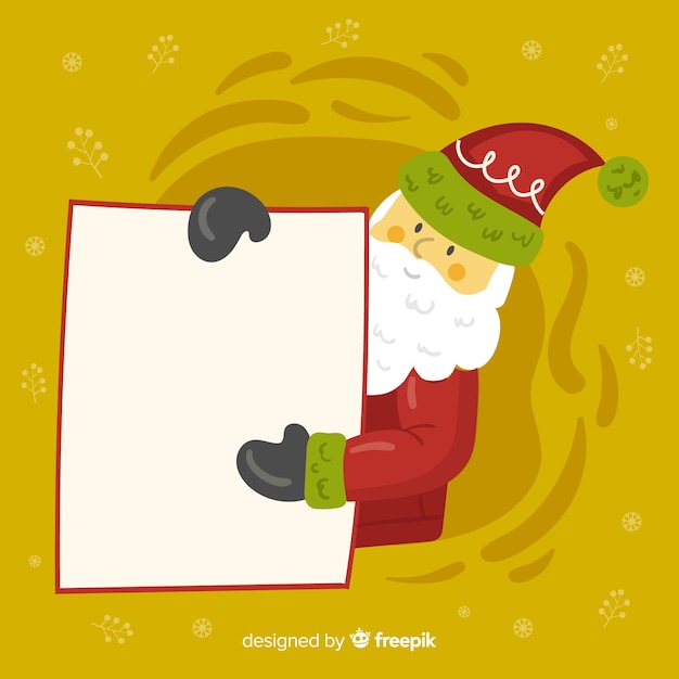 Gratis vector hand getrokken santa bedrijf leeg teken