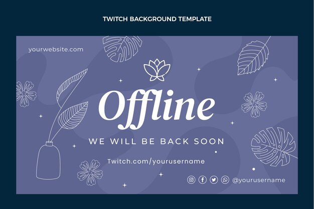 Hand getrokken schets spa twitch achtergrond