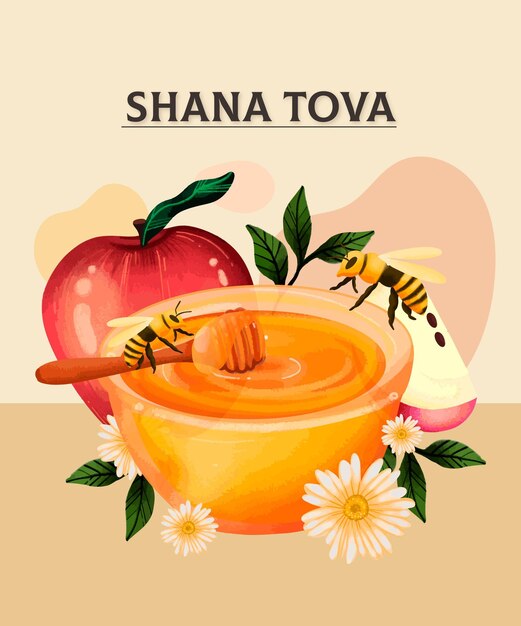 Hand getrokken - shana tova