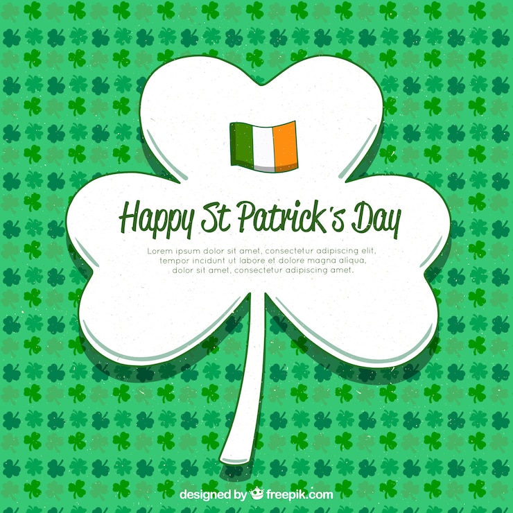Gratis Vector hand getrokken st. patrick&#39;s day achtergrond