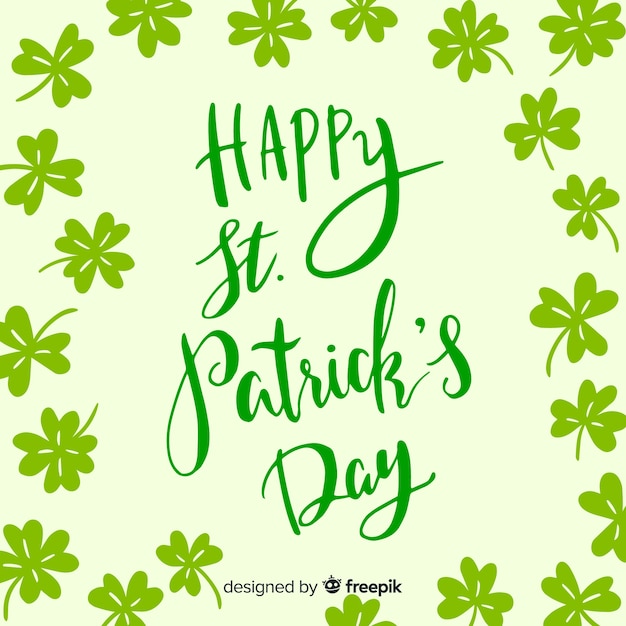 Gratis vector hand getrokken st. patrick's day achtergrond