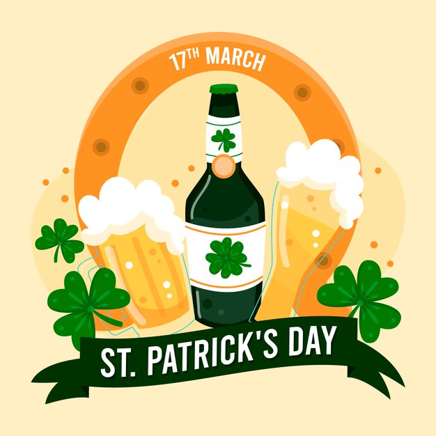 Hand getrokken st. patrick's day illustratie