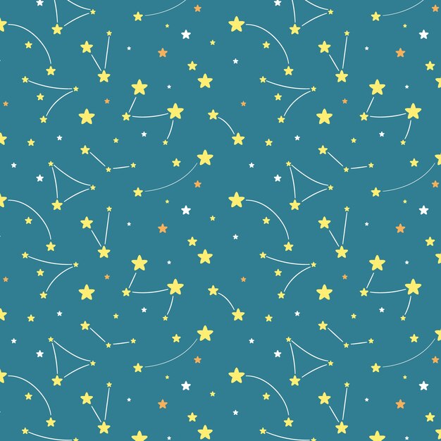 Hand getrokken sterpatroon illustratie