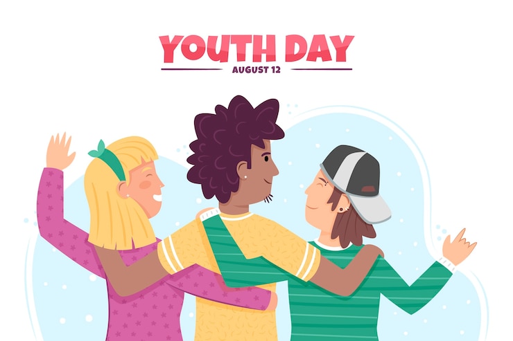 Gratis Vector hand getrokken stijl jeugddag concept