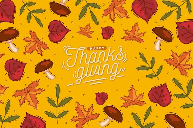 Hand getrokken thanksgiving achtergrond