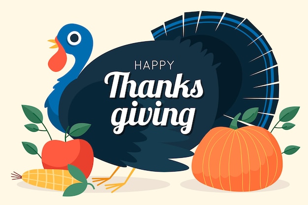 Gratis vector hand getrokken thanksgiving achtergrond