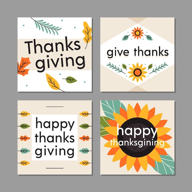 Gratis vector hand getrokken thanksgiving instagram post