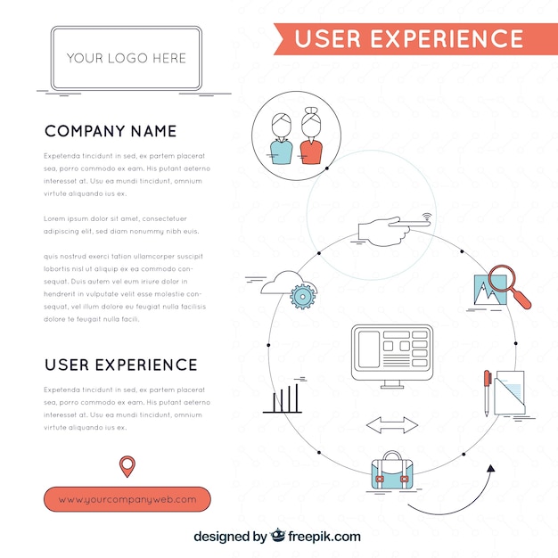 Hand getrokken user experience infografie