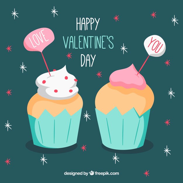 Gratis vector hand getrokken valentijnsdag achtergrond