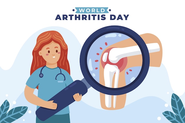 Hand getrokken wereld artritis dag achtergrond