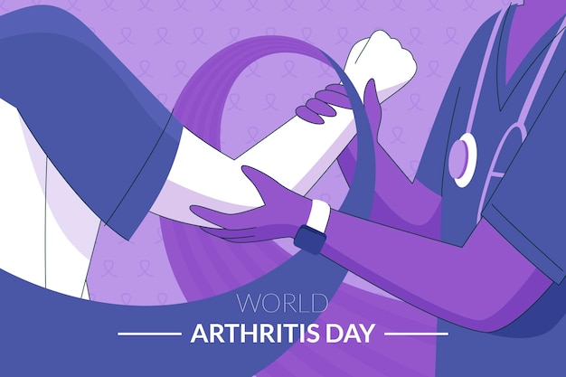 Hand getrokken wereld artritis dag achtergrond