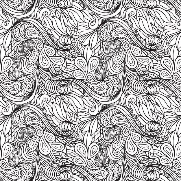 Hand getrokken zen doodle patroon ontwerp