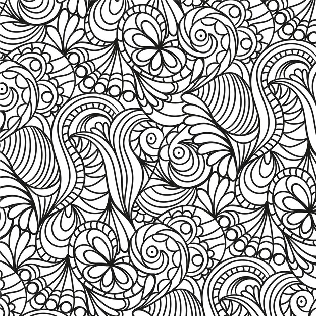 Hand getrokken zen doodle patroon ontwerp