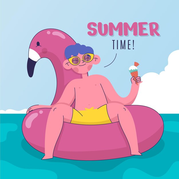 Hand getrokken zomer illustratie