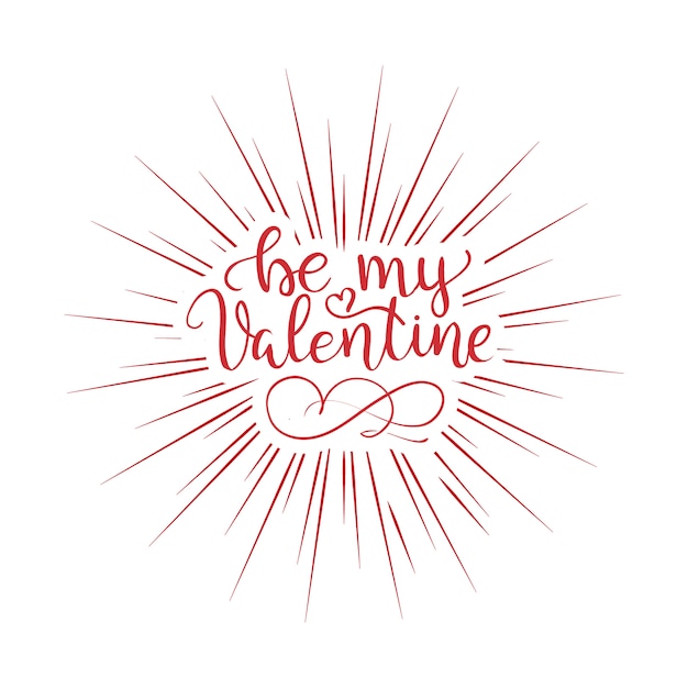 hand-lettered vintage st. valentines kaart - met handgemaakte kalligrafie