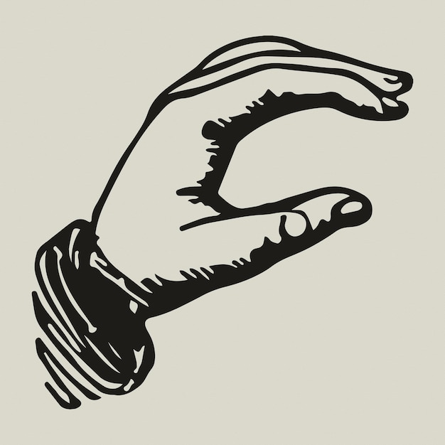 Hand logo zakelijke huisstijl illustratie