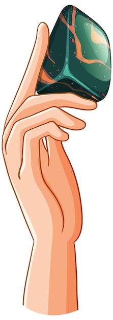 Gratis vector hand met bloedsteen geïsoleerd