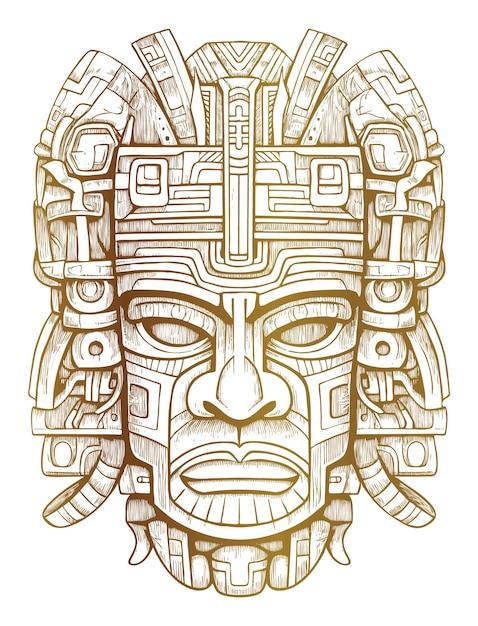 Gratis vector hand schets cartoon tribal ontwerp