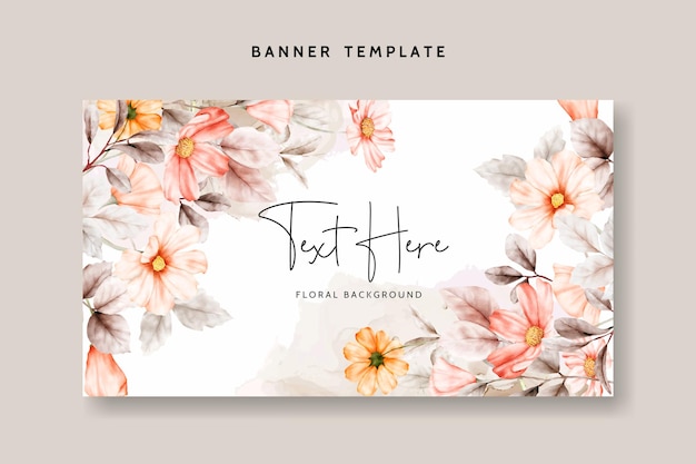 hand tekenen elegante aquarel bloemen achtergrond