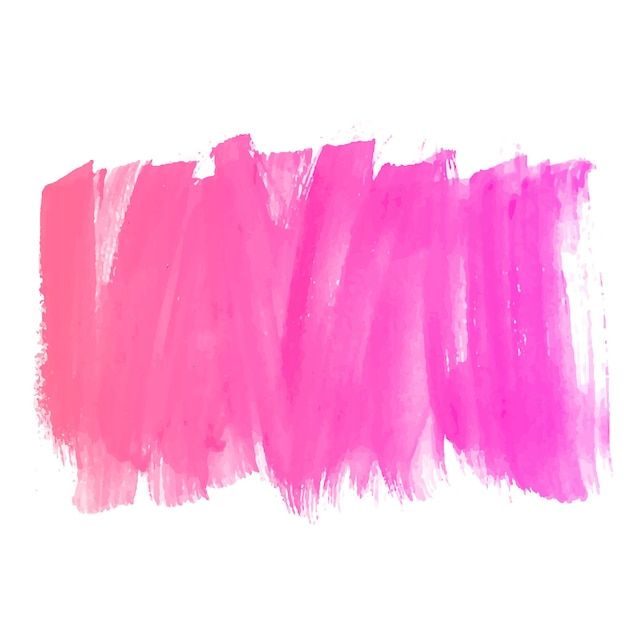 Hand tekenen roze penseelstreek aquarel ontwerp