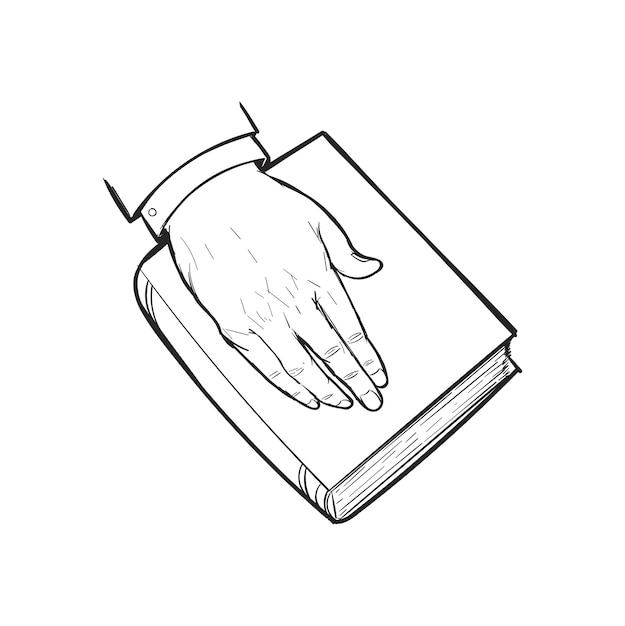 Hand tekening illustratie van Justitie concept