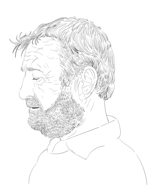 Gratis vector hand tekening illustratie van menselijk gezicht