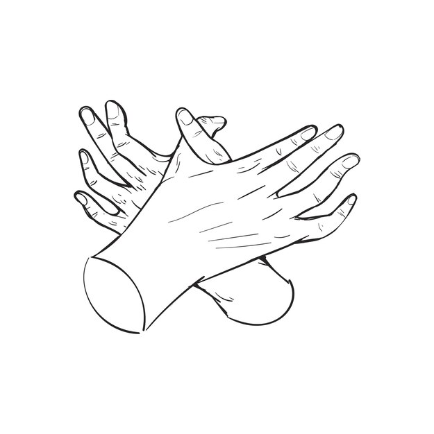Hand tekening illustratie van vrijheid concept