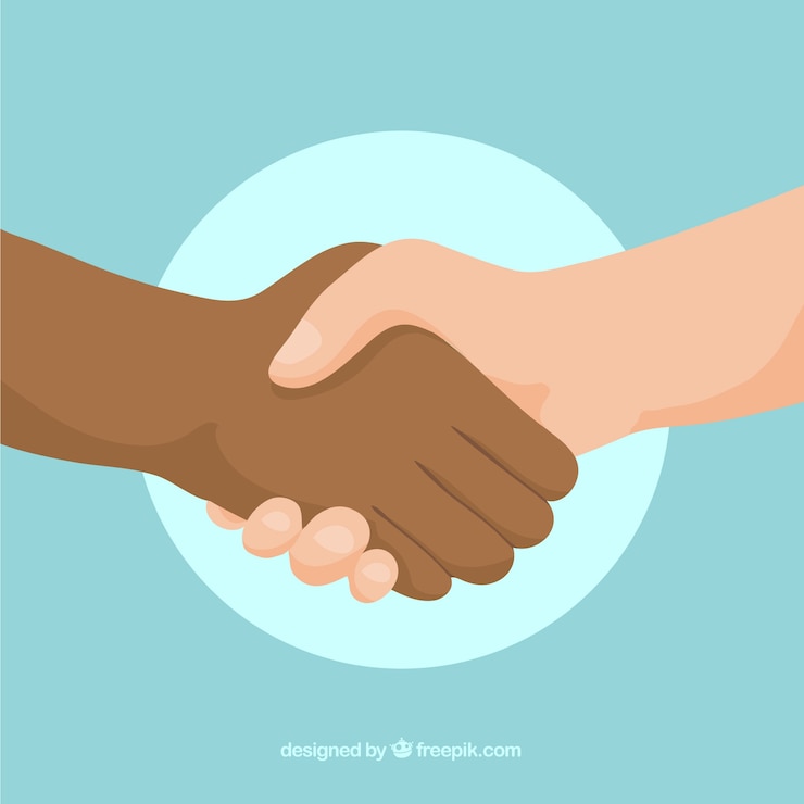 Gratis Vector handdrukachtergrond in vlakke stijl