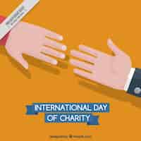 Gratis vector handen in de internationale dag van de liefde