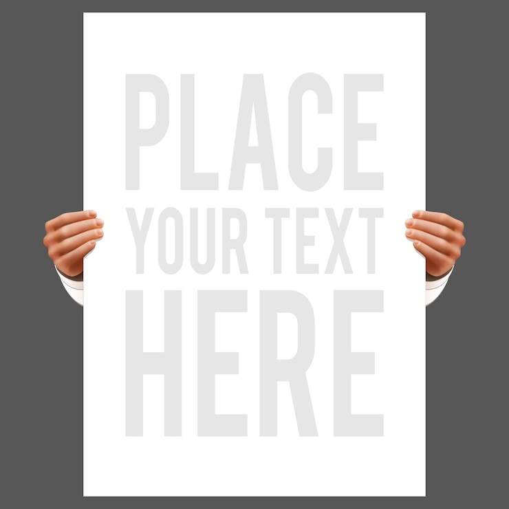Gratis Vector handen met poster