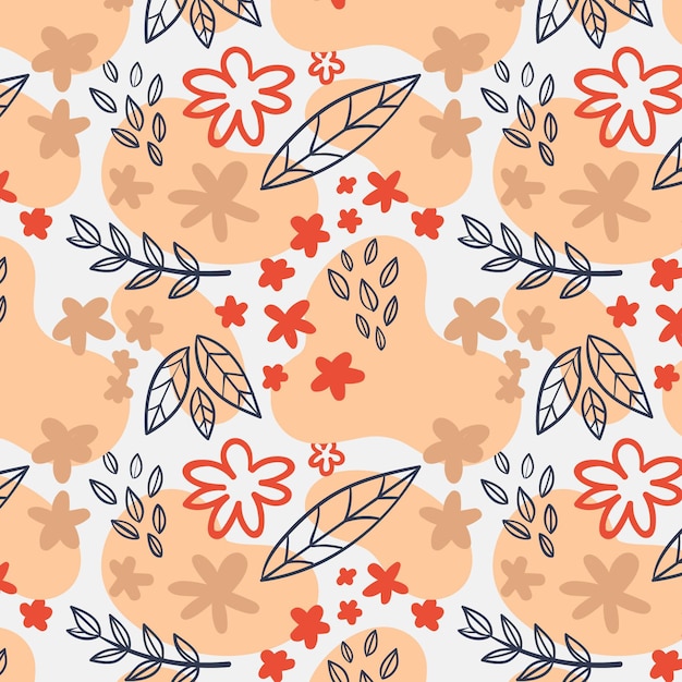 Gratis vector handgeschilderde abstract floral patroon