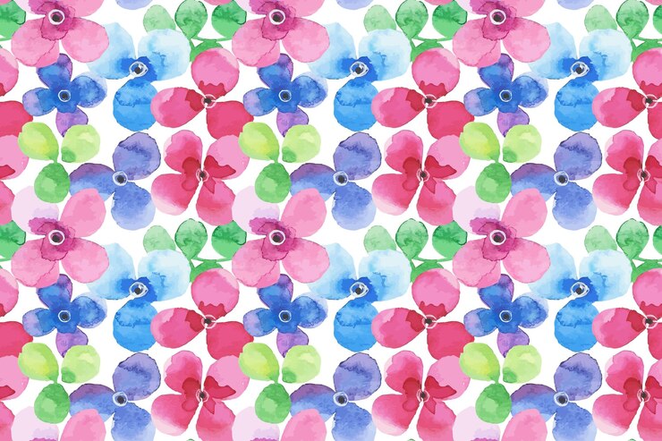 Gratis Vector handgeschilderde abstract floral patroon
