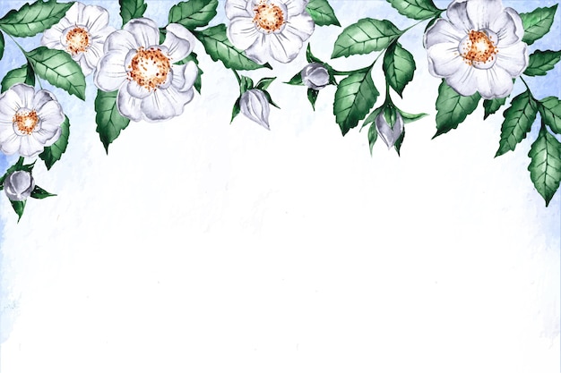 Gratis vector handgeschilderde aquarel bloemen achtergrond