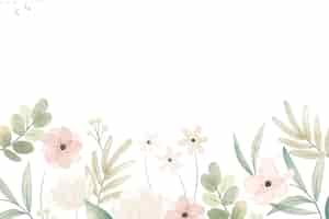 Gratis vector handgeschilderde aquarel bloemen achtergrond