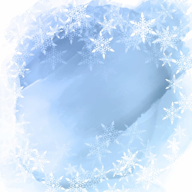 Gratis vector handgeschilderde aquarel kerst sneeuwvlok ontwerp