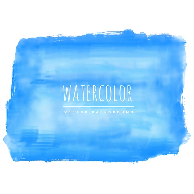 Handgeschilderde blauwe waterverf vlek vector achtergrond